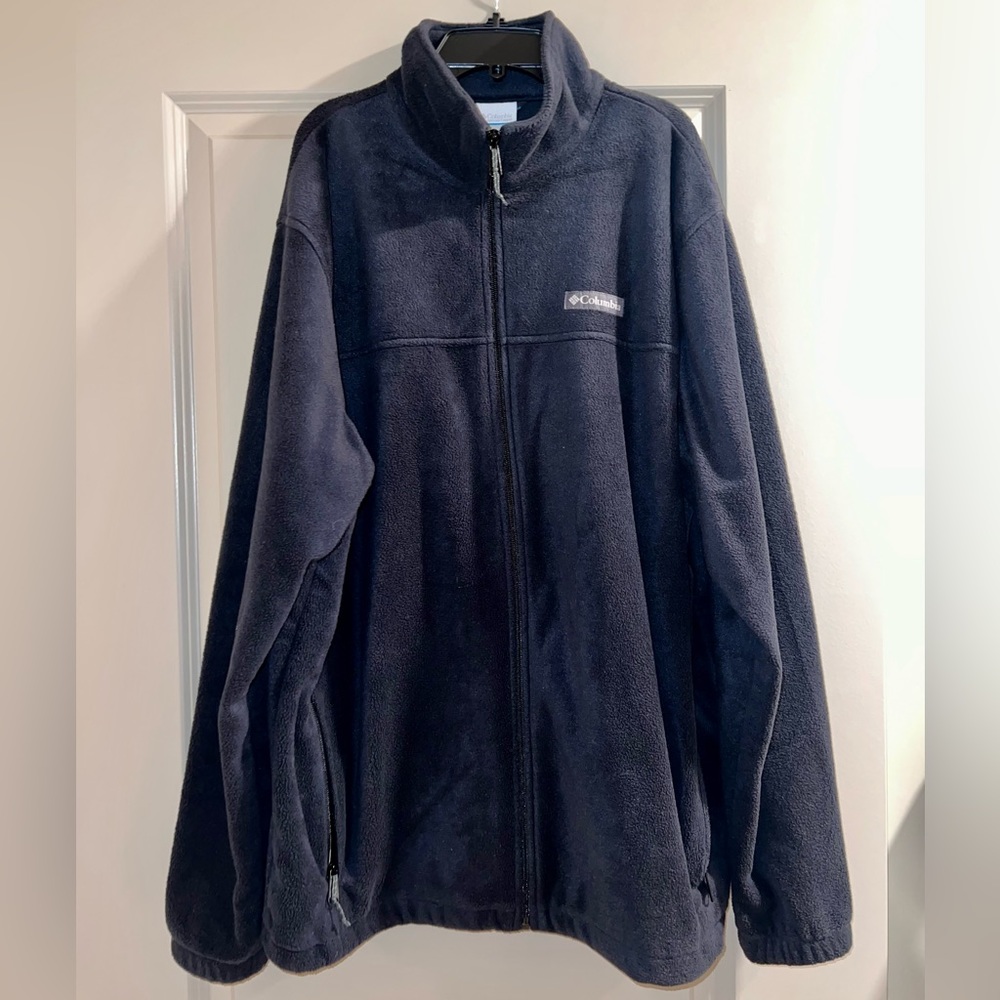 Men’s Columbia Full Zip Fleece Jacket - XLT (Black)